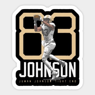 Juwan Johnson New Orleans Bold Number Sticker